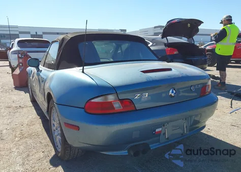 2001 BMW Z3 2.5I из США, поврежденный, VIN WBACN33491LM01574